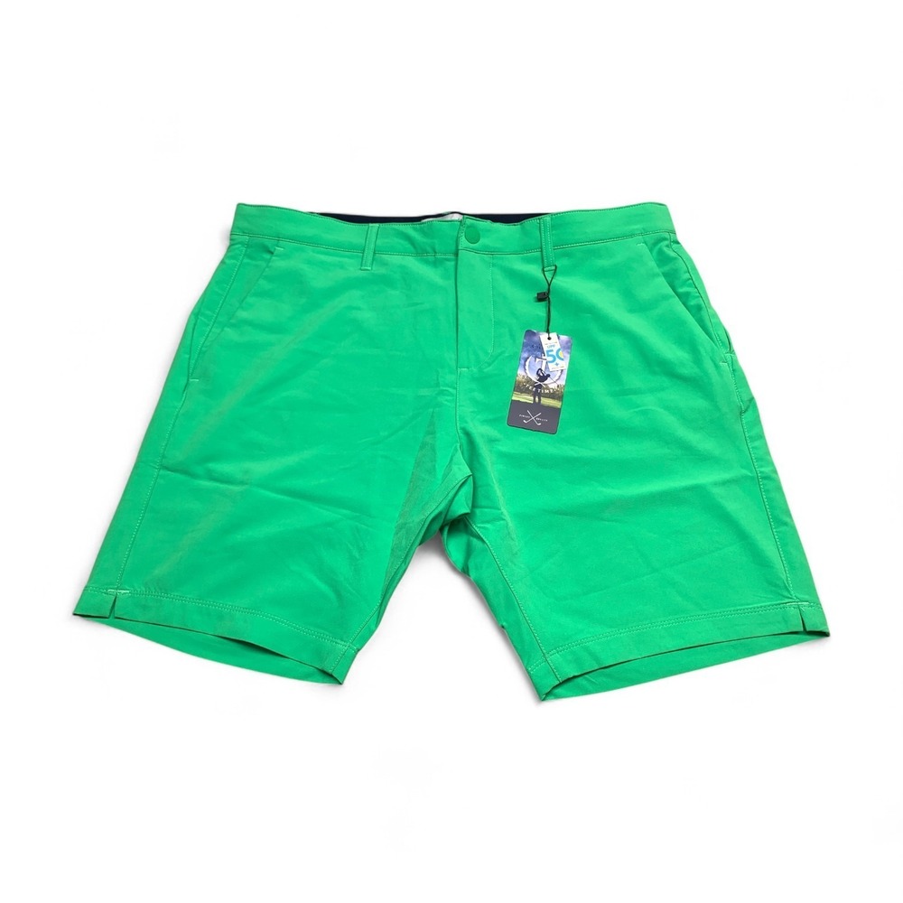 Tee Time Golf Shorts Men's Size 38 Bright‎ Green Lightweight Stretch UPF NWT